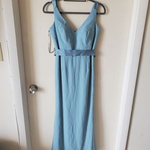 White by Vera Wang blue bridesmaids dress